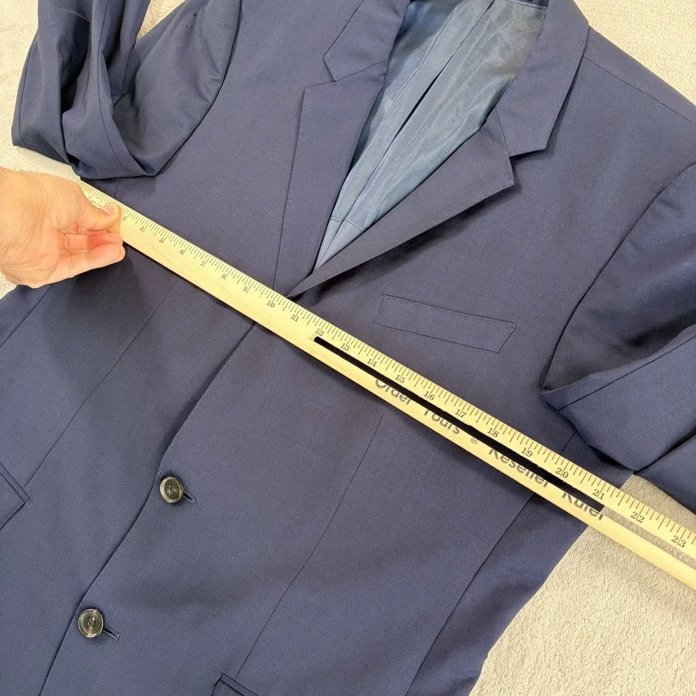 Hugo Boss Huge2/Genius1 Blazer Sport Coat in Navy Italy Reda Super 110's Men 42R